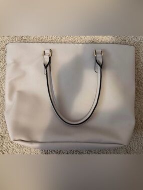 Call It Spring Cream Tote with Black-Trim Top Handles